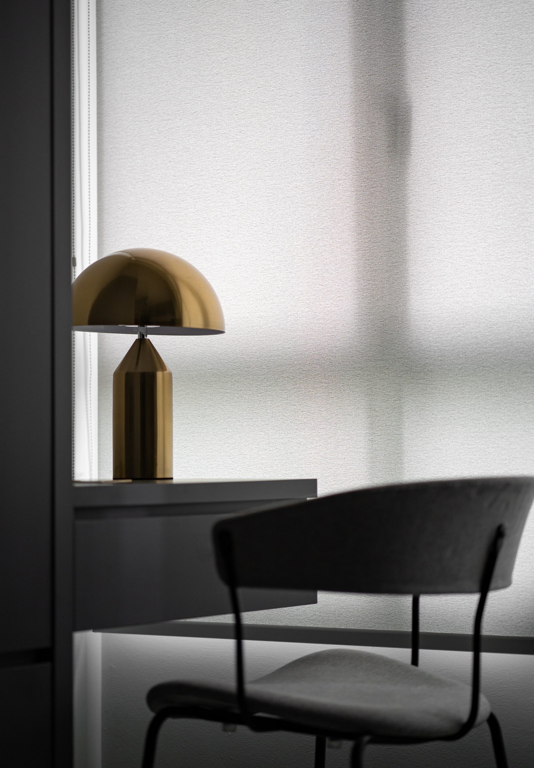 Grey haus vanity table design by Arche Interior