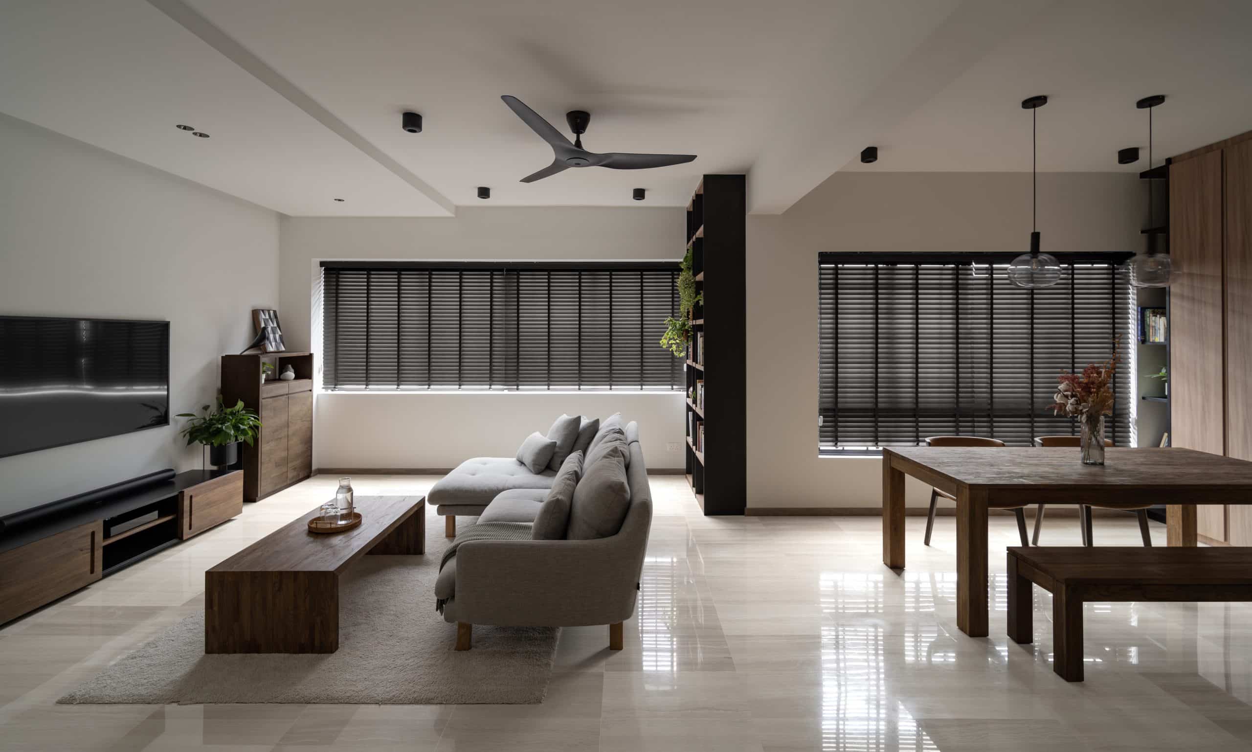 Yugen living room designed by Arche Interior
